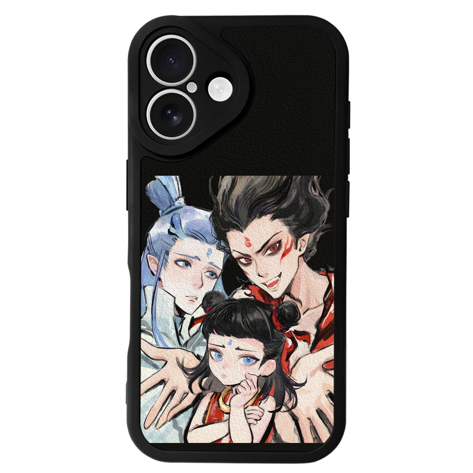 （画像用） Ne Zha 2 ナタ 魔童の大暴れ 【iPhone 16シリーズ対応】シリコンスマホケース（レザー調） 材質：シリコン
